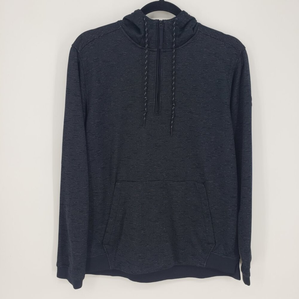 Under Armour Fitted Hoodie 1/4 Zip Pullover Sweatshirt M Men's‎ Coldgear Black